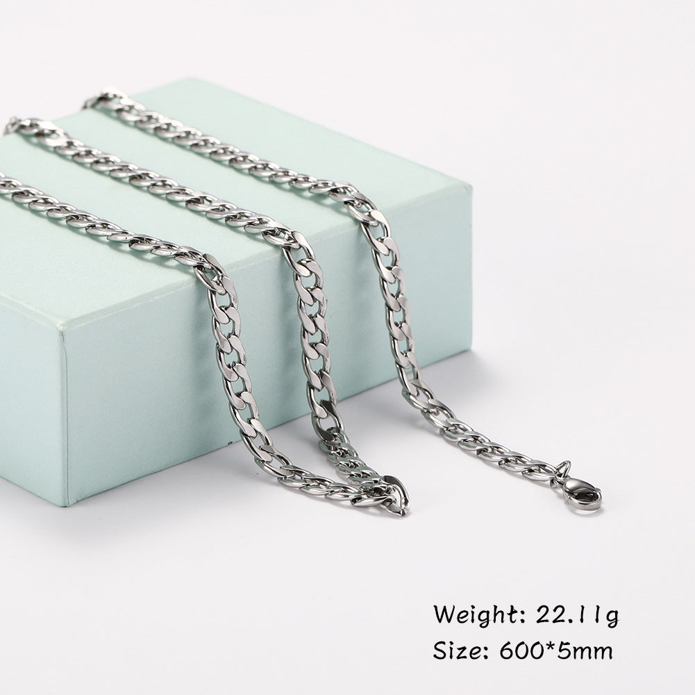 Titanium Cuban Chain Necklace
