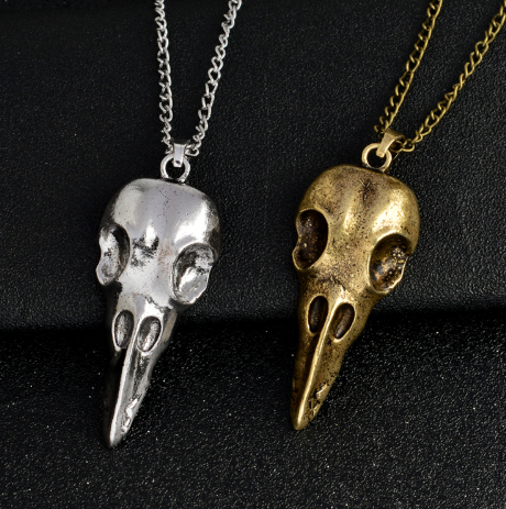Vintage Viking Skull Pendant Necklace for Men