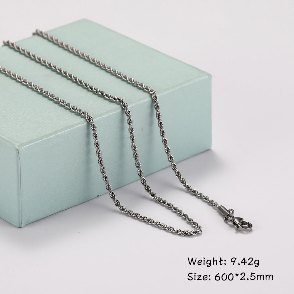 Titanium Cuban Chain Necklace