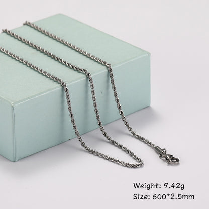 Titanium Cuban Chain Necklace