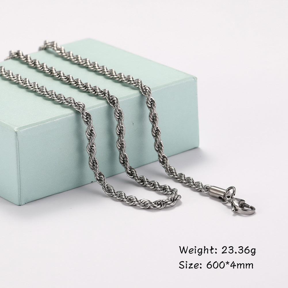 Titanium Cuban Chain Necklace