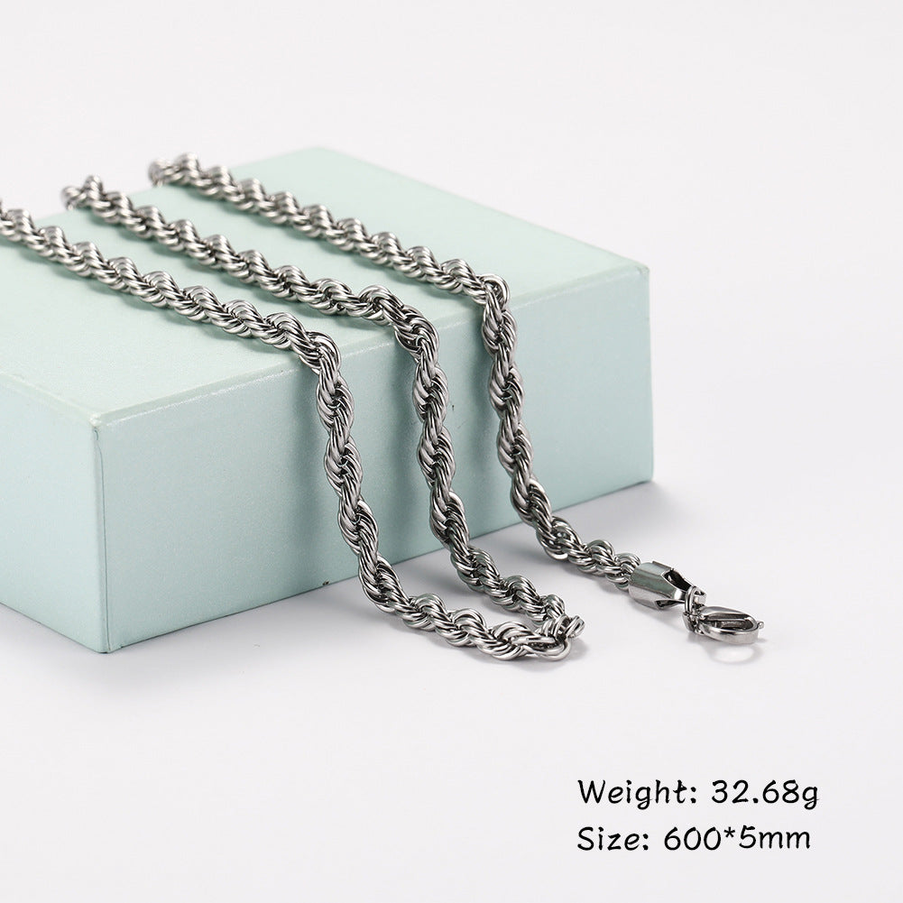 Titanium Cuban Chain Necklace