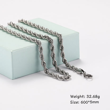 Titanium Cuban Chain Necklace