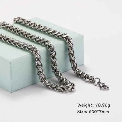 Titanium Cuban Chain Necklace