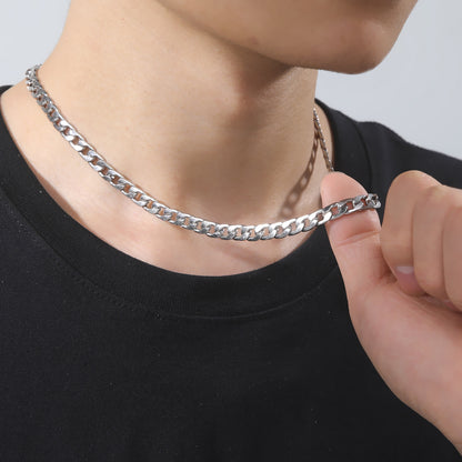 Titanium Cuban Chain Necklace