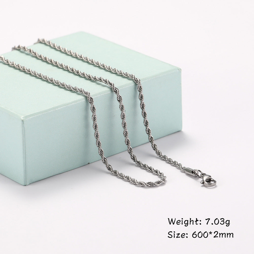 Titanium Cuban Chain Necklace
