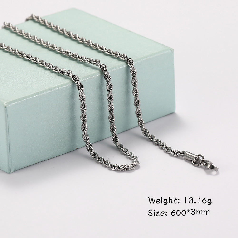 Titanium Cuban Chain Necklace
